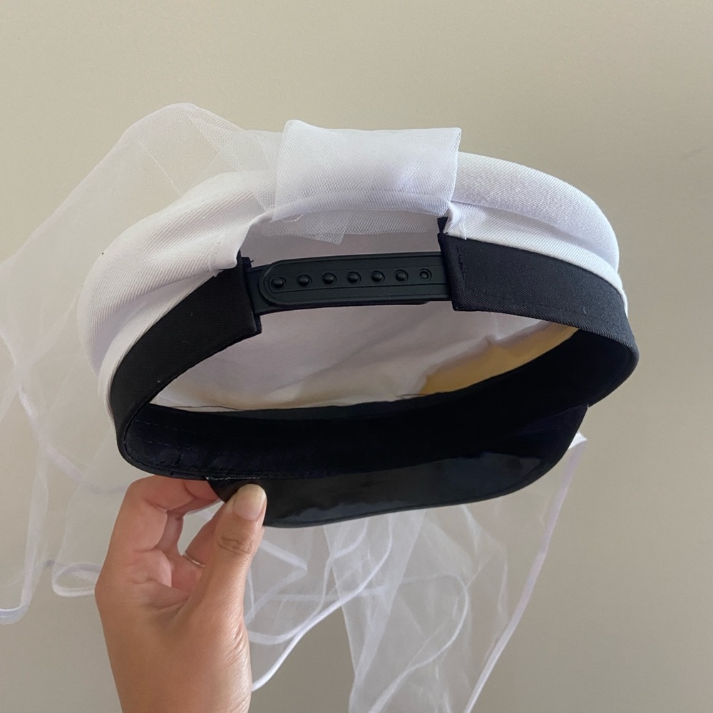 Bride Captain Hat with Veil - Picture 5 of 5